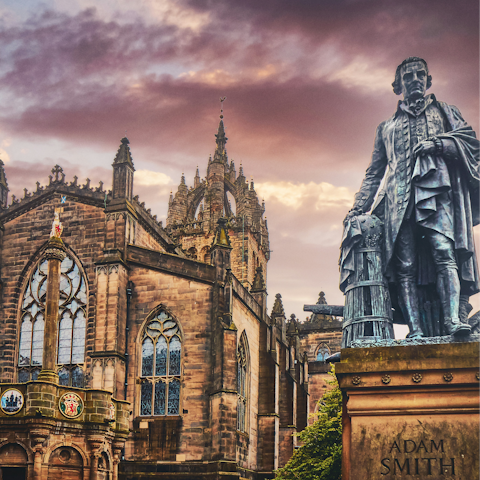 Stroll the cobbled streets towards St Giles' Cathedral