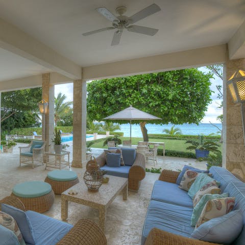 Sit out on the terrace to admire the sea views – it's the perfect spot for a cocktail