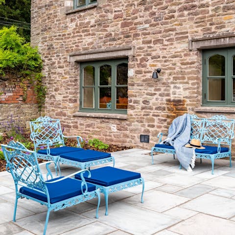 Enjoy warm weather on the terrace or while playing croquet