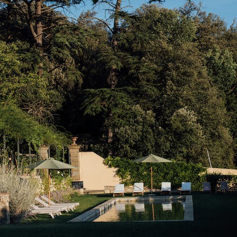 Spend indulgent afternoons sipping local wines by the pool