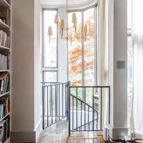 The window encased spiral staircase