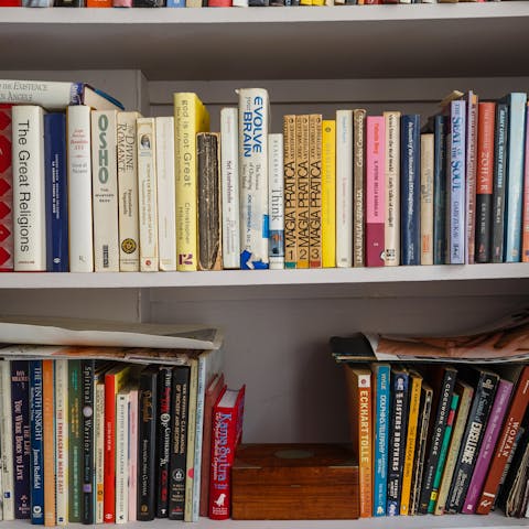 Shelves full of books