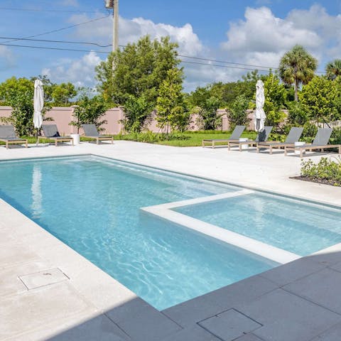 Lounge out by the turquoise pool