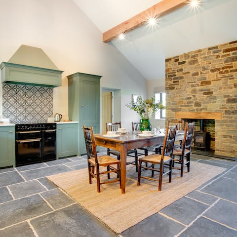 Whip up some bara brith in the kitchen with its vaulted ceiling