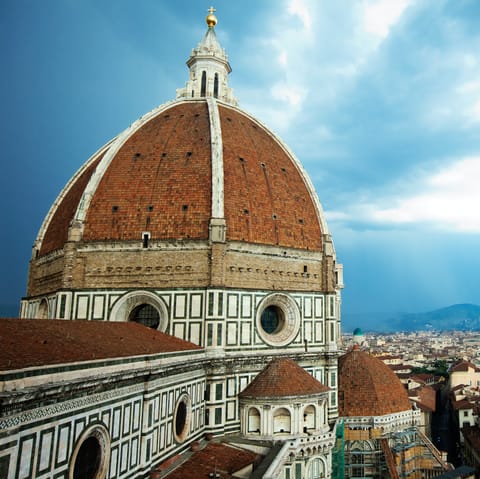 Visit the famous Cathedral of Santa Maria del Fiore, a fifteen-minute walk away
