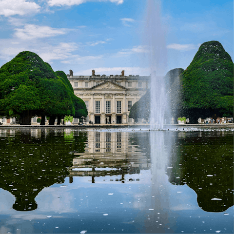 Explore the former residence of kings, Hampton Court, just minutes away