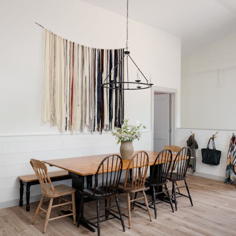 Enjoy lazy evenings at home or wander to a local restaurant