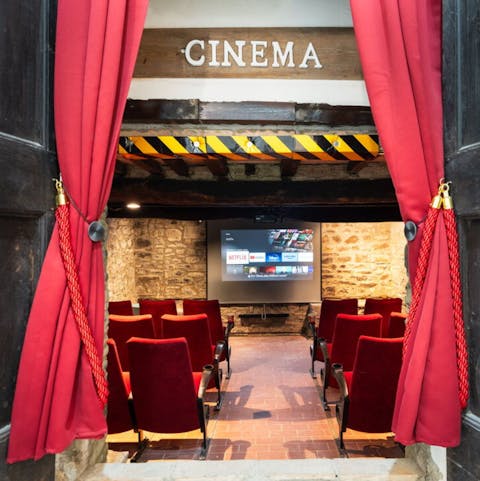 Host movie nights in the home cinema down in the basement