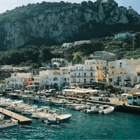 Take a trip to the island of Capri, 3 kilometres away
