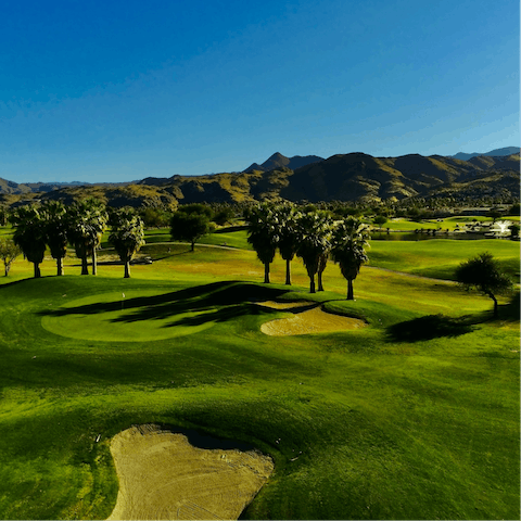 Make the most of your location on the fairway and hit the links