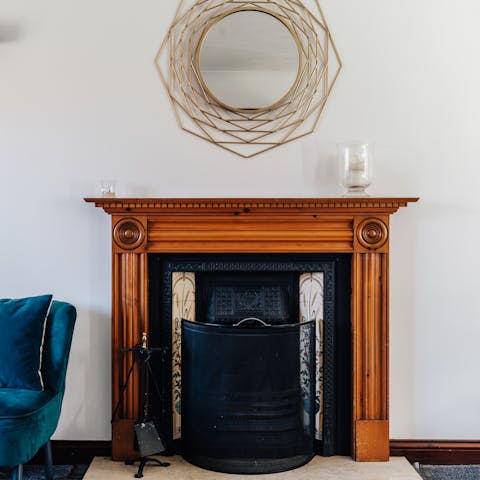 Get toasty beside the fire in winter months