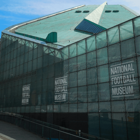 Check out the National Football Museum, located only eleven minutes away