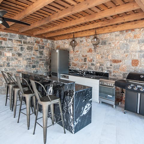 Call upon a private chef to cook up a storm in the summer kitchen
