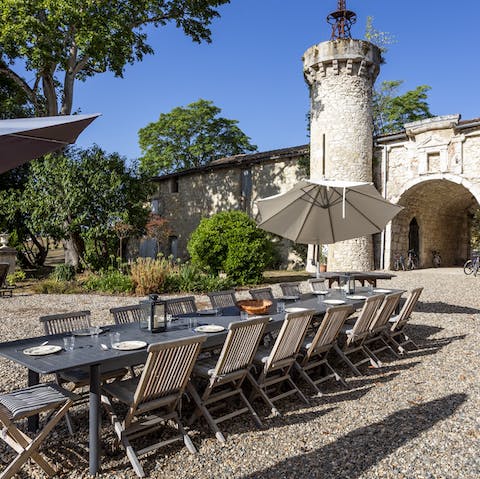 Savour the authentic flavours of French cooking whilst dining outdoors