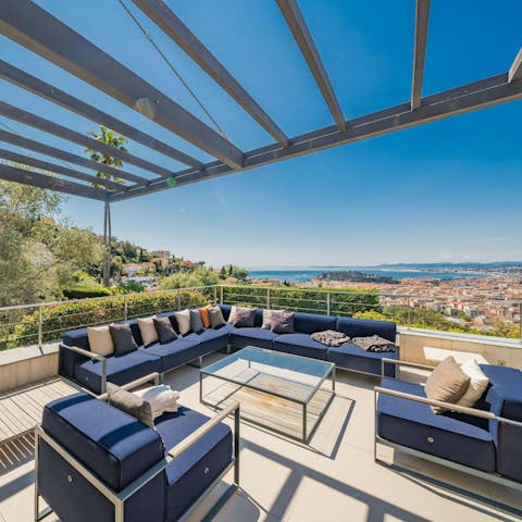 Dig into some reading on the comfortable terrace