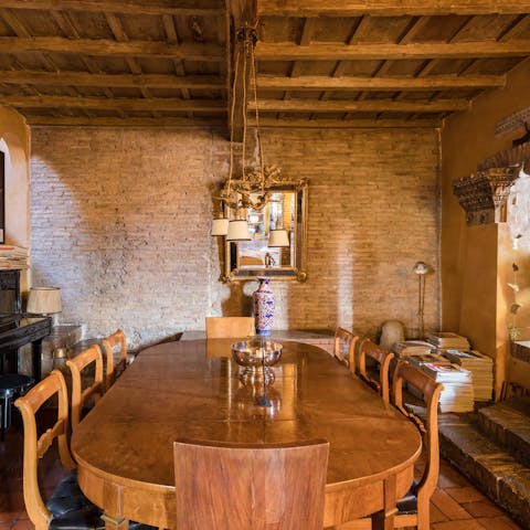 Gather around the dining room table for a Roman feast