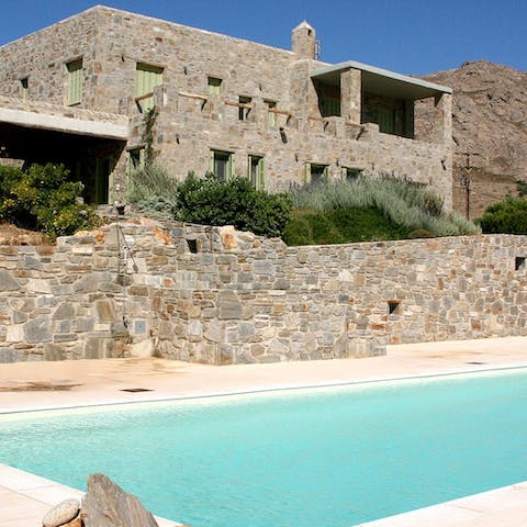 Cool off from the Mediterranean sun in the swimming pool