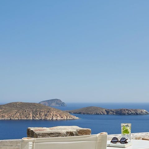 Soak up uninterrupted views of the Aegean seascape
