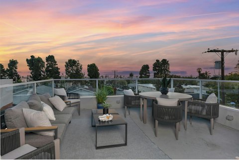 Watch the sky change colour over the neighbourhood at dusk