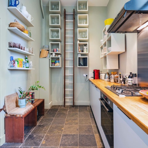 Rustle up a family meal in the cosy kitchen