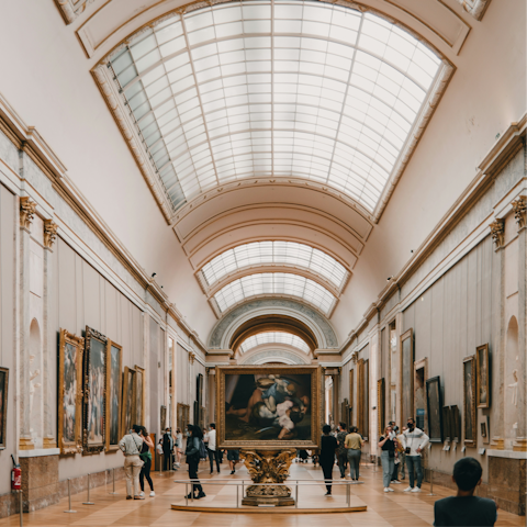 Ride the metro to the Louvre for a day filled with art