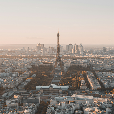 Walk twenty minutes to Tour Montparnasse for incredible views