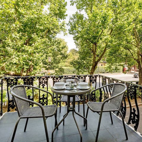 Take your tea out on the private terrace