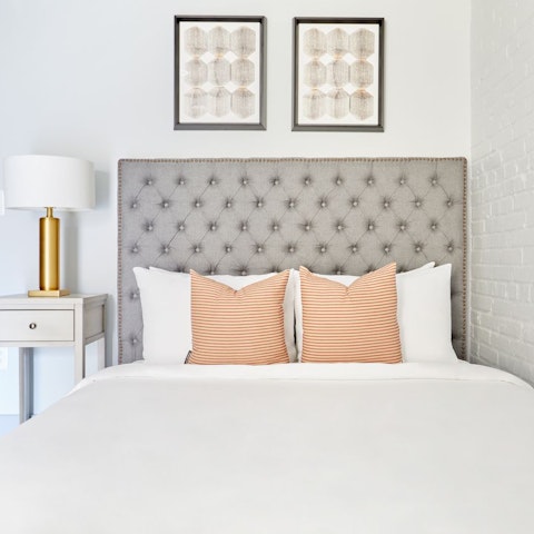 Fall back into the comfy bed after a fun-filled day in the city