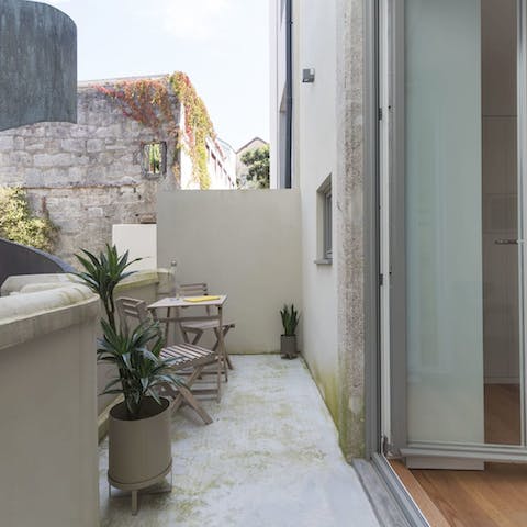 Have a glass of Port on the private terrace