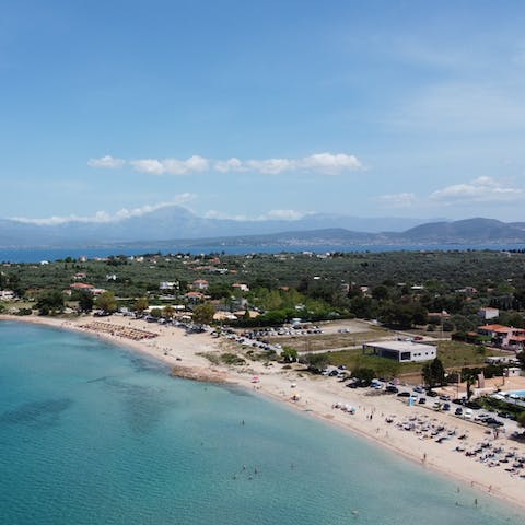 Walk just two minutes to the stunning coastline of Zakynthos