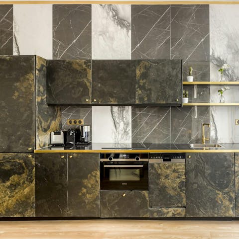 Enjoy easy evenings with a meal made in the stylish kitchen