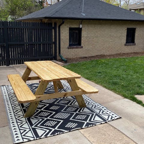 Enjoy your morning coffee out in the garden and catch some sun