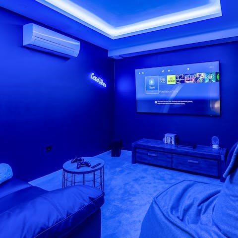 Get competitive in the video game room