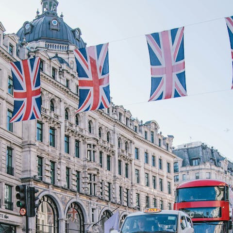 Soak up the buzz of central London while sightseeing