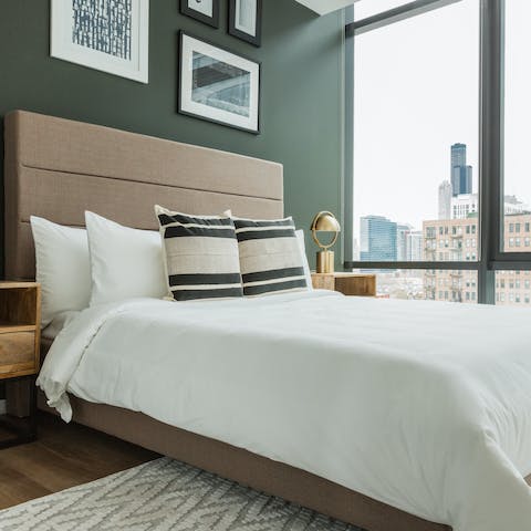 Bank a peaceful night's sleep in the stylish bedrooms