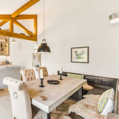 Share meals and stories at the dining table