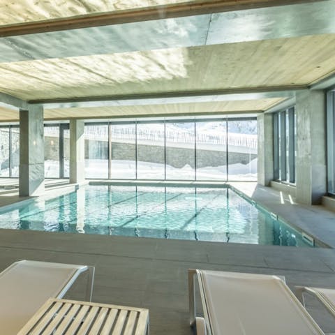 Unwind in the pool after a day on the slopes