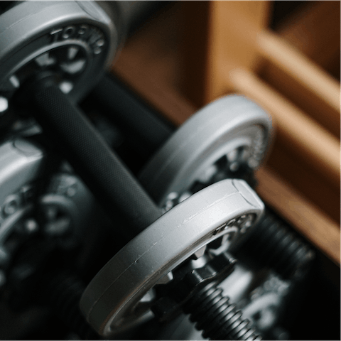 Work up a sweat in the private on-site gym