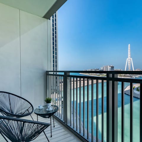 Soak up the waterfront views from your private balcony
