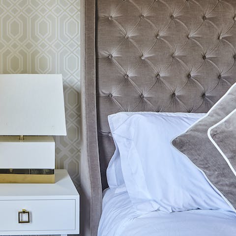 A luxurious headboard
