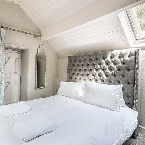 Bank a serene night's sleep in the king-sized bed