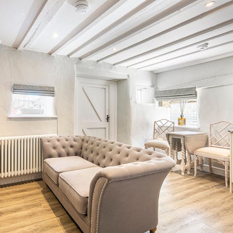 Soak up the period charm of the 17th-century cottage, filled with character