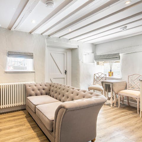 Soak up the period charm of the 17th-century cottage, filled with character