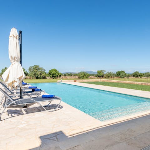 Dive into your private pool and revel in the peace and quiet