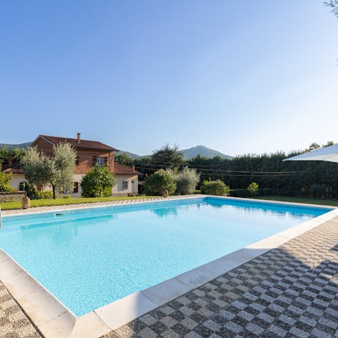 Spend blissful days lounging by the private pool