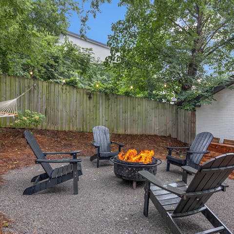 Relax and unwind with evening drinks by the fire