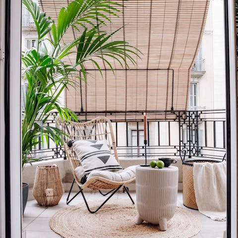 Relax on the terrace with a glass of sangria in hand