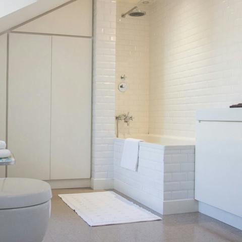 tranquil, spacious master bathroom