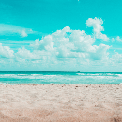 Splash around at Sarasota Beach, moments away