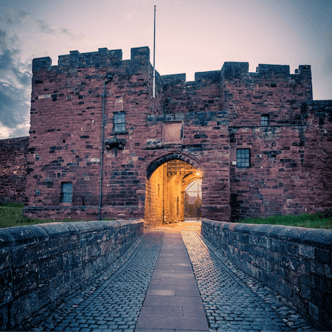 Visit the medieval Carlisle Castle, a twenty-minute drive away